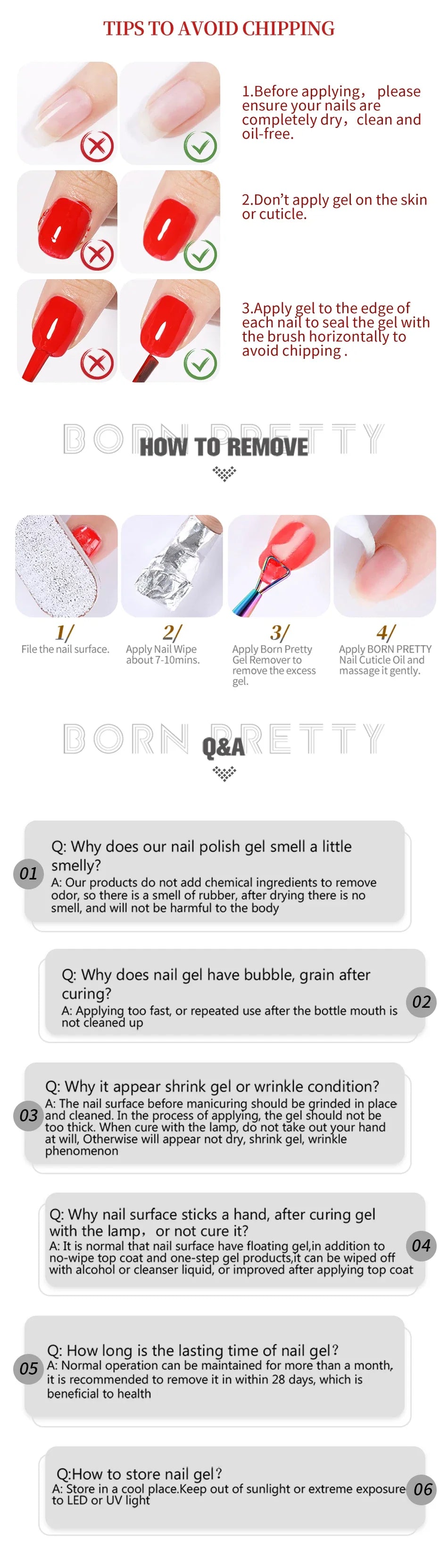 BORN PRETTY 30ml Nail Tips Glue Gel Strong Adhesive Nail Glue For False Nail Tips And Press On Nails DIY Rhinestone And Gem