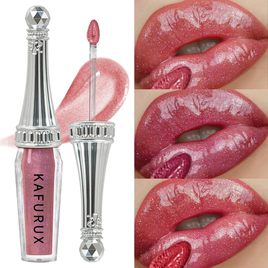 6 Colors Glitter Liquid Lipsticks Shimmer Shiny Lipgloss Pearlescent Lip Tint Mositurizing Long Lasting Lip Glaze Makeup For Wom