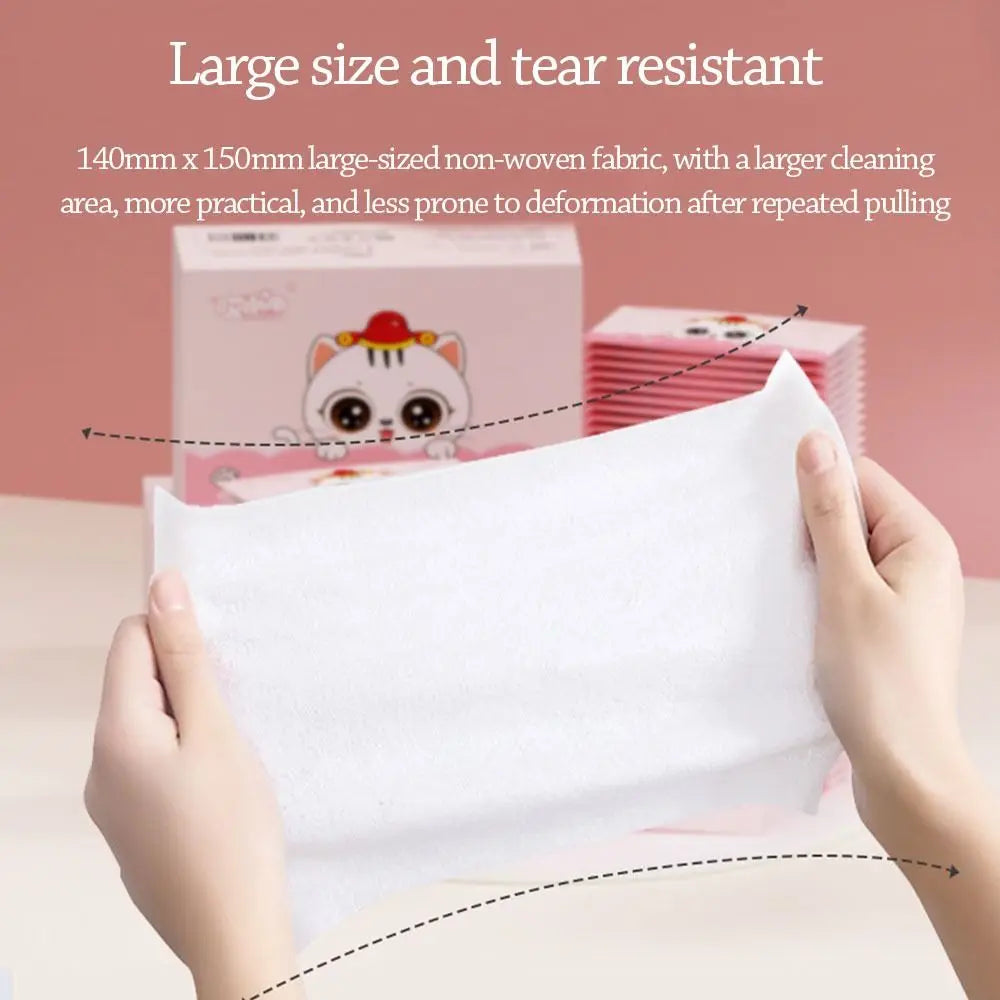 50pcs Cute Disinfection Wet Wipes Non woven fabric Portable Moist Paper Hand Cleaning Tissue Outdoor