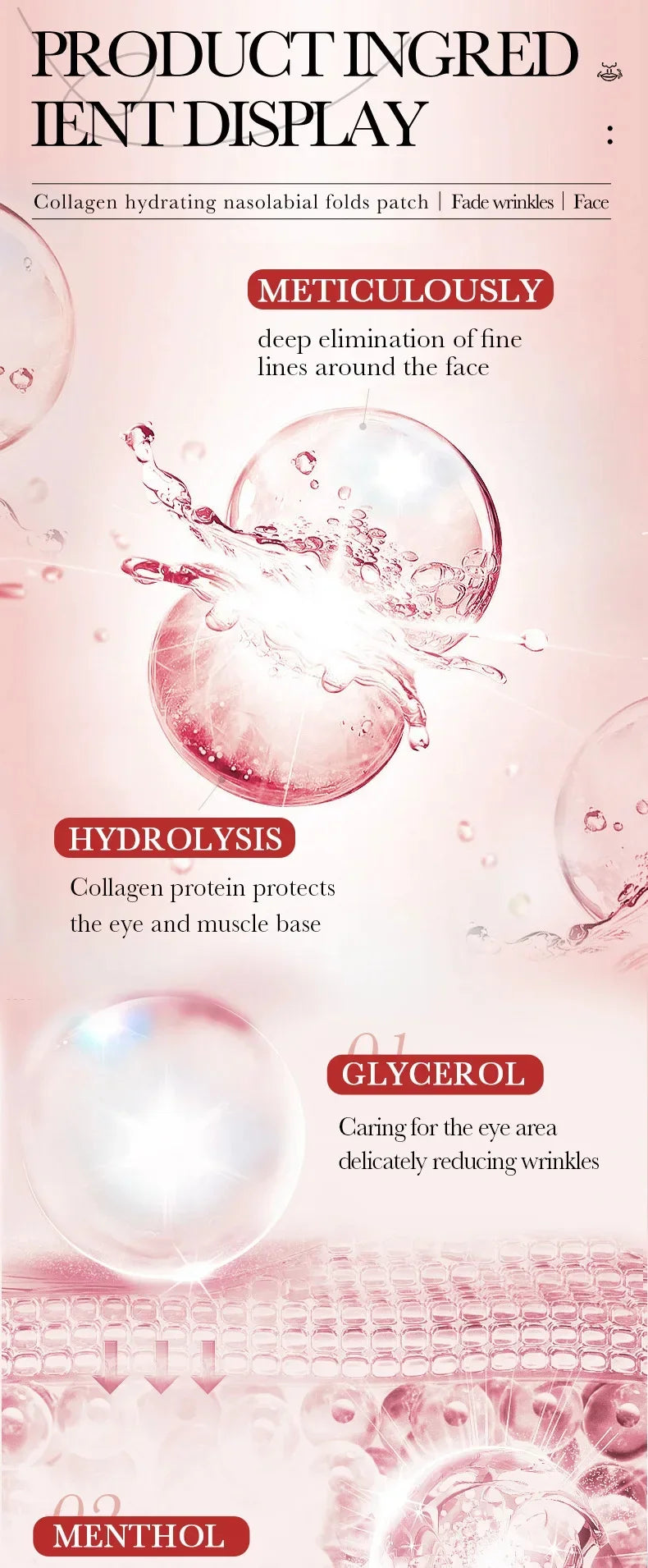 Hydrocrystalline Firming Patch, Anti-aging, Reduces Fine Lines and Facial Sagging, Deep Nourishment, Korean Skincare