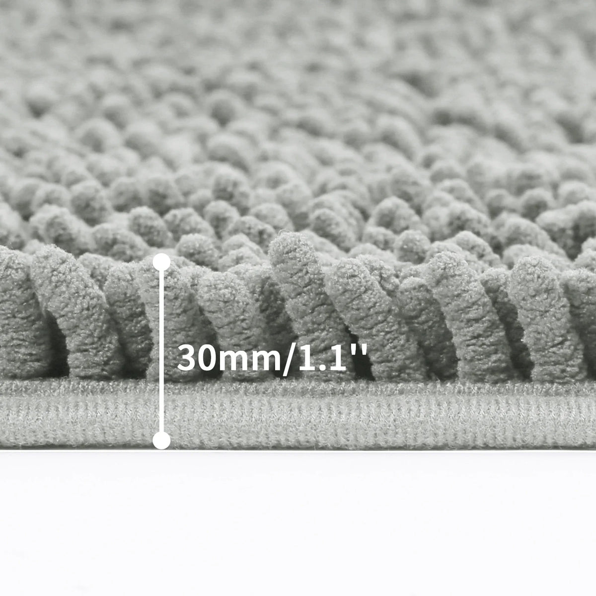Chenille Bath Mat Non-Slip Super Absorbent Bathroom Mat Soft Fluffy Bath Rugs for Bathroom Machine Washable Bathroom Floor Mats