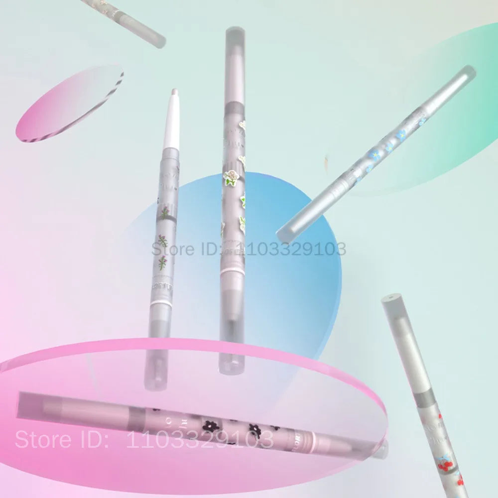 FLORTTE Double Head Eyeshadow Eyeliner Silkworm Stick Matte Pearl Glitter Eye Shadow Liner Pencil Highlighter Pen Eyes Makeup