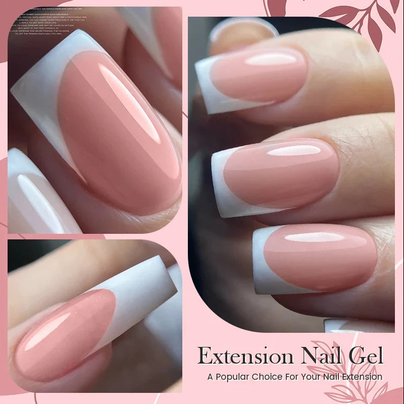 BORN PRETTY 225g Nail Extension Gel Jelly White Pink Clear Gel Nail Polish Quick Extending UV Nail Hard Gels Soak Off Gel Varnis