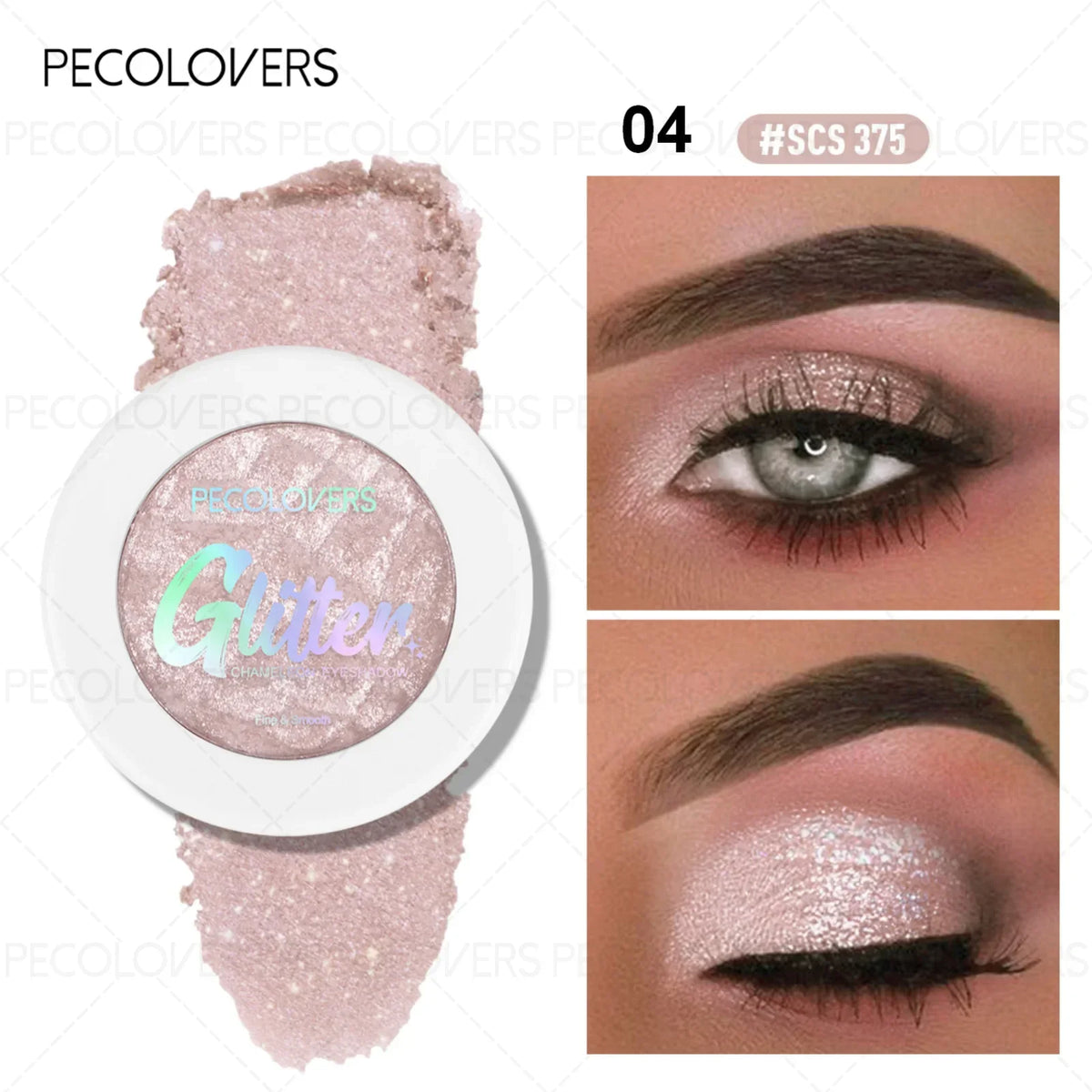 1PC Chameleon Eyeshadow Powder - Vibrant Pink Highlighter, Mashed Potato Texture, Long-Lasting Shimmer