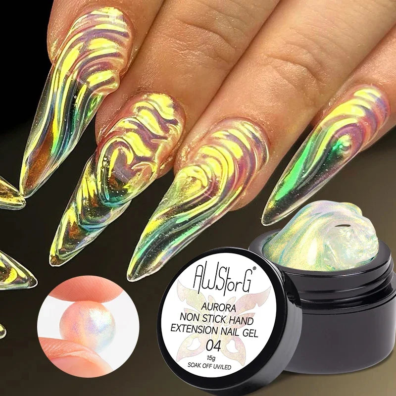 AWStorG 5ML Super Silver Metallic Gel Nail Polish Metal Effect Painting Gel Chromes Varnis Semi Permanent for Nail DIY