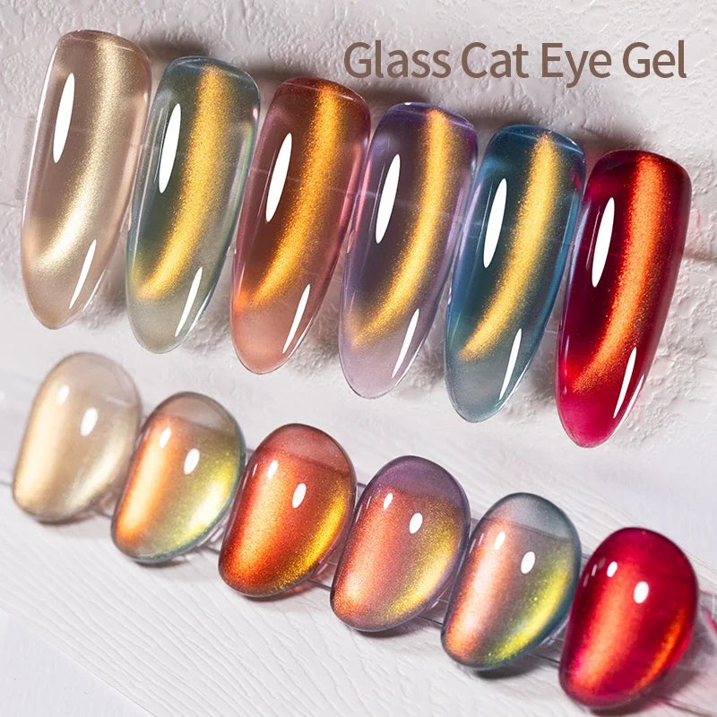 AWStorG 7.5ML Glass Cat Eye Fruit Color Magnetic Gel Nail Polish Vernis Semi Permanent Soak Crystal Gel Polish For Nails