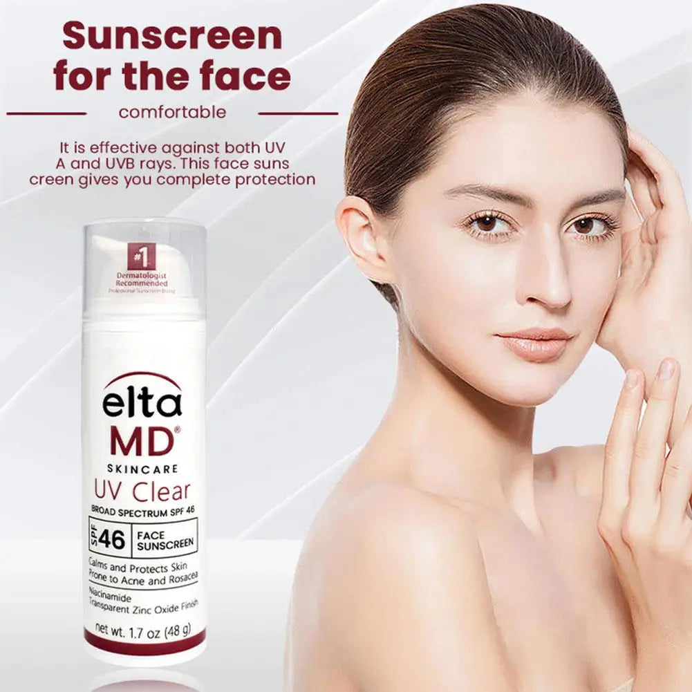 Elta MD Facial Sunscreen Moisturizing Cream Anti-Ultraviolet Gentle Sensitive Acne-Prone Skin Non-Irritating Sun Block Skincare