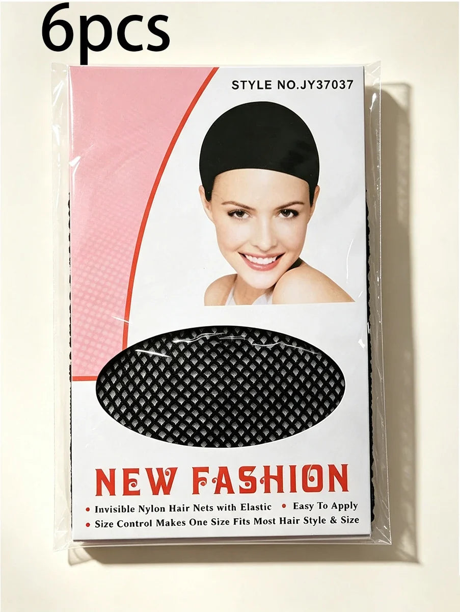 5 PiecesPackage High Quality Stretchable Elastic Hair Nets Open Ends Mesh Net Wig Caps for Hair Styling