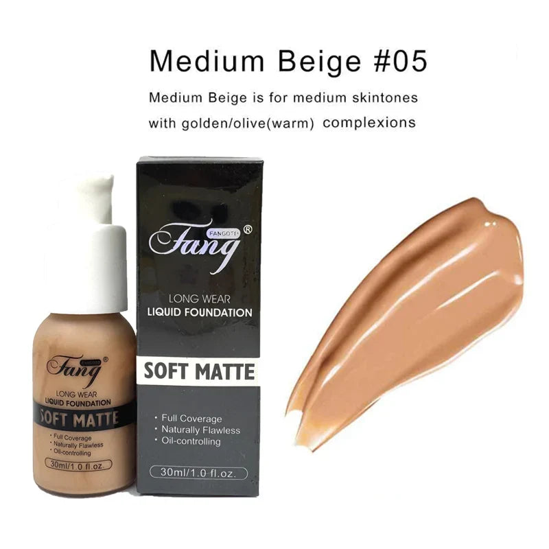 30ml SEPORA 6 Colors Matte Liquid Foundation Oil Control Waterproof Full Coverage Facial Natural Concealer Base Makeup Cosmetics