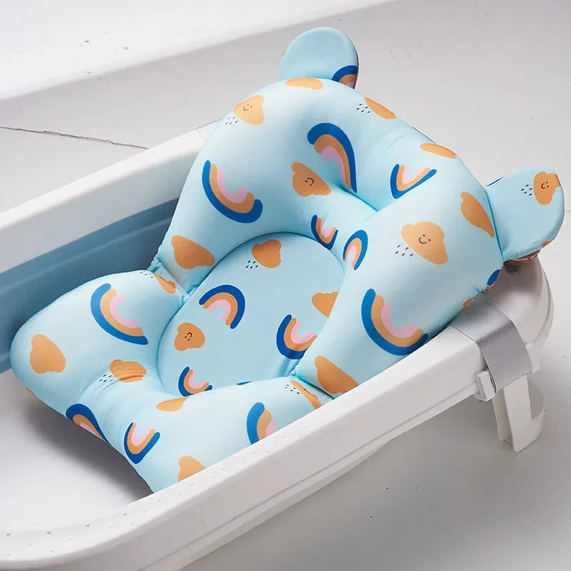 Baby Bath Support Pad Foldable Floating Seat Adjustable Newborn Bathing Cushion Infant Safety Net Hammock