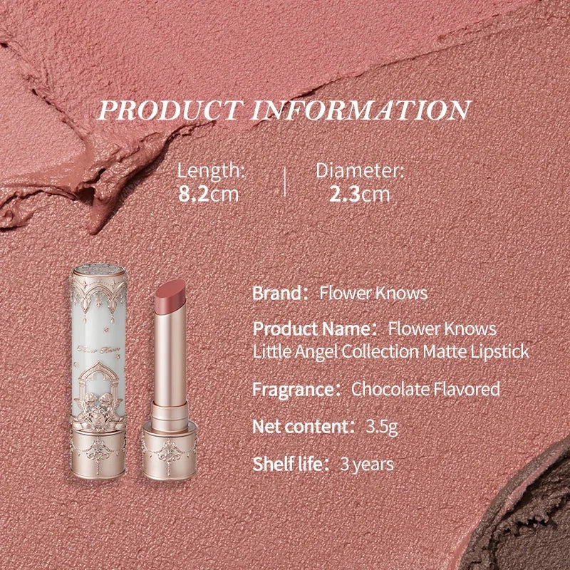 Flower Knows Little Angel Collection Matte Velvet Lipstick Flowerknows Vitamin Lip Balm Waterproof Long Lasting Vegan Lip Stick