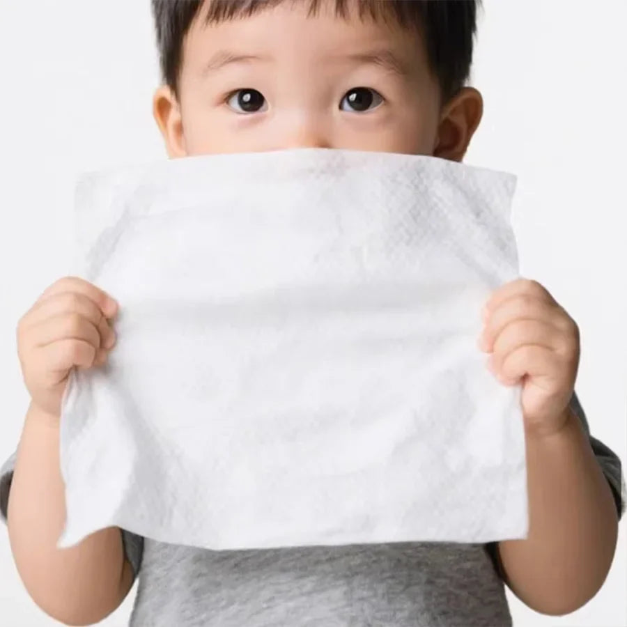 Baby Hand Face Wipes Fragrance-free Soft Thickened 100% Cotton Face Towel Make Disposable Wet Wipes For Hand Mouth Cleaning