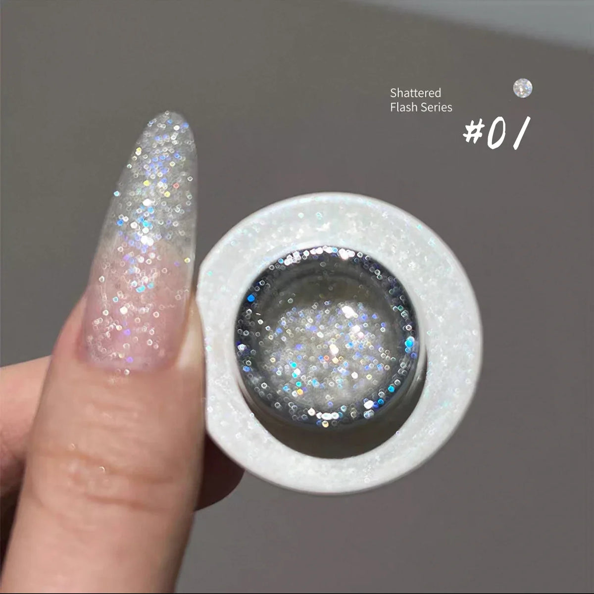 1-12pcs WS Summer Autumn Nails Flashing Reflective Disco Pink Blue White Broken Diamond Gel Nail Polish Nail Art Nail Supplies