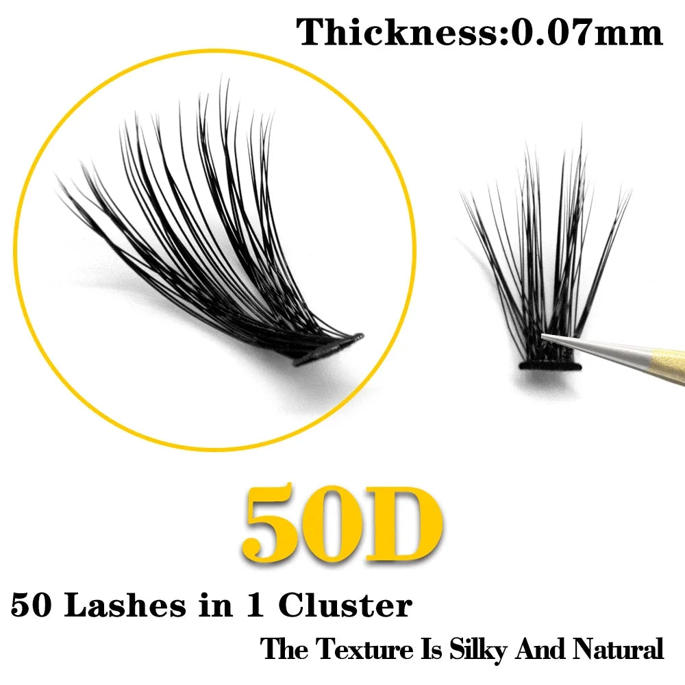 20D/30D/40D/50D 60 Bundles Mink Eyelashes Extension Natural 3D Russian Volume Fake Lashes Individual Cluster Makeup  Tools Cilia
