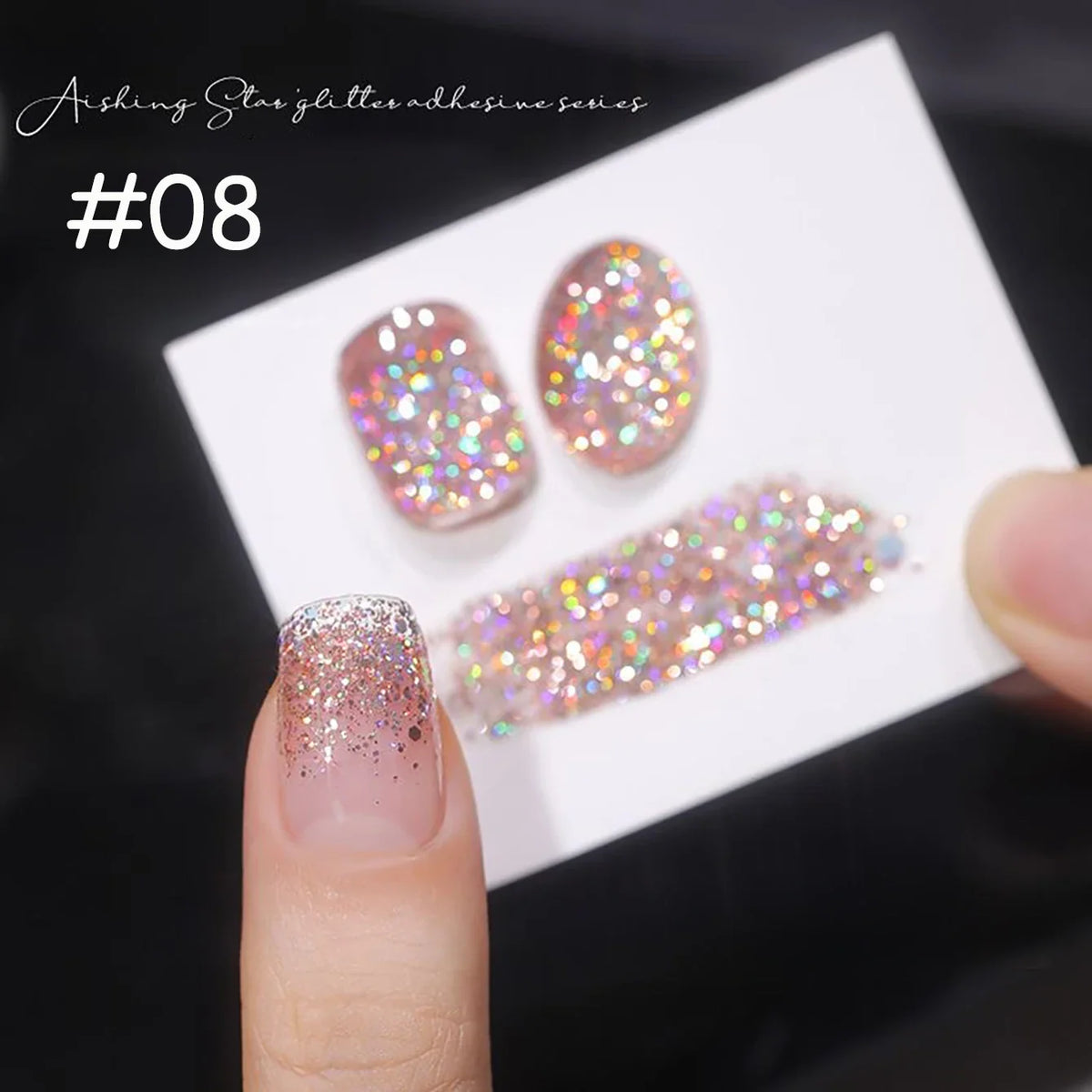 1-12pcs WS Summer Autumn Nails Flashing Reflective Disco Pink Blue White Broken Diamond Gel Nail Polish Nail Art Nail Supplies