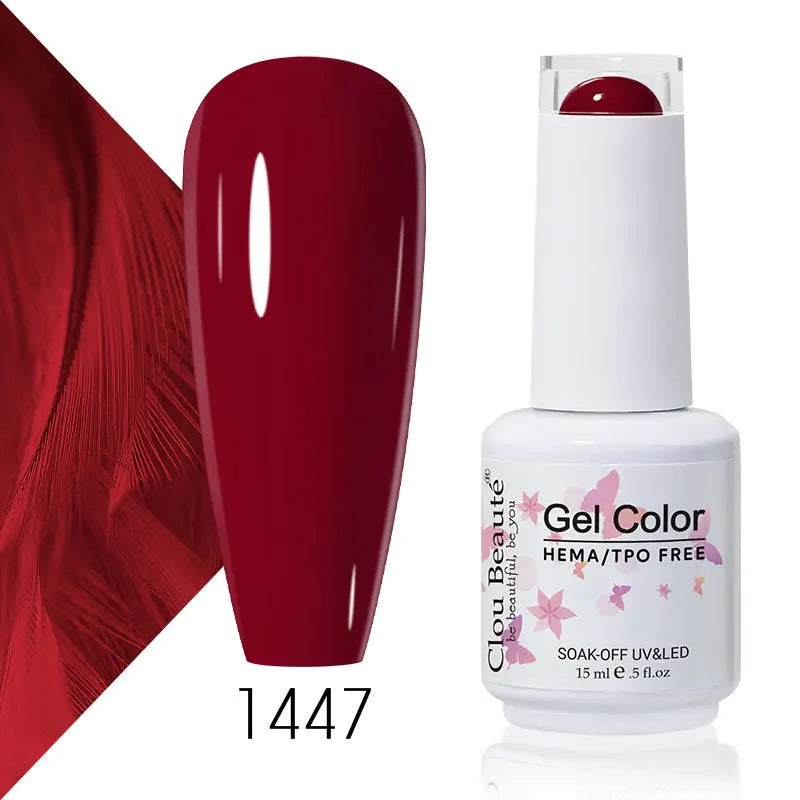 Clou Beaute Coffee Colors Nail Gel Polish HEMA/TPO FREE Soak off UV/LED 15ml Vernis Semi Permanent Nail Varnish 15ml Base Top