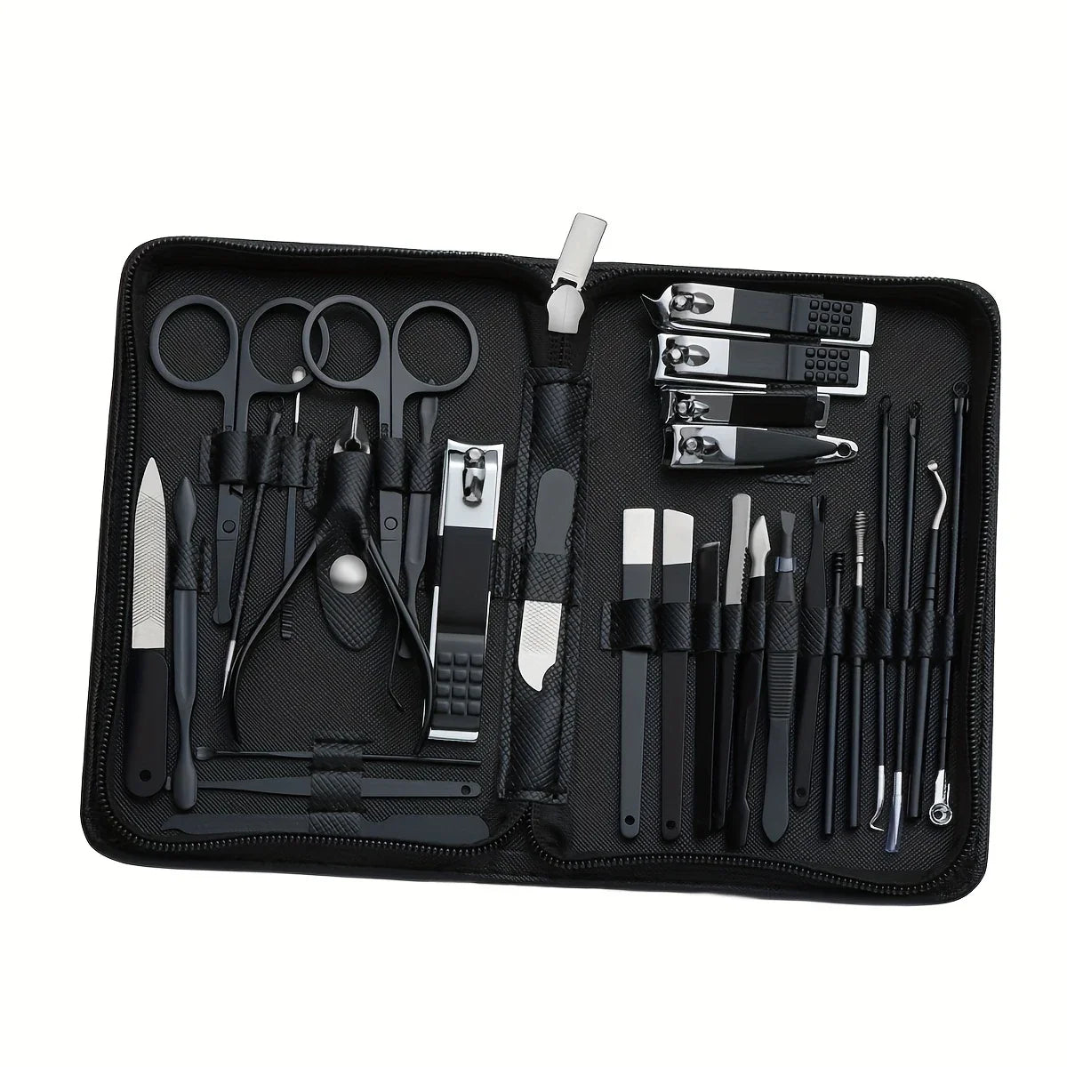 30 Pieces Complete Nail Care Kit Stainless Steel Manicure Pedicure Clipper Set Portable Travel Grooming Tools For Daily Use