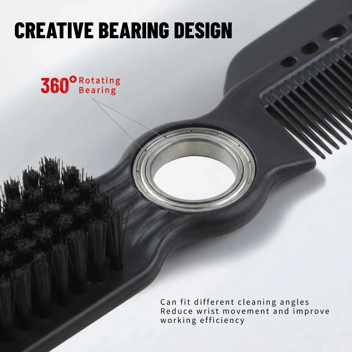 1/3PCS New Pro Spinning Barber Fade Brush Combs Dual-Sided Salon Styling Tools For Hair Removal Neck Duster Cleaning Brushes