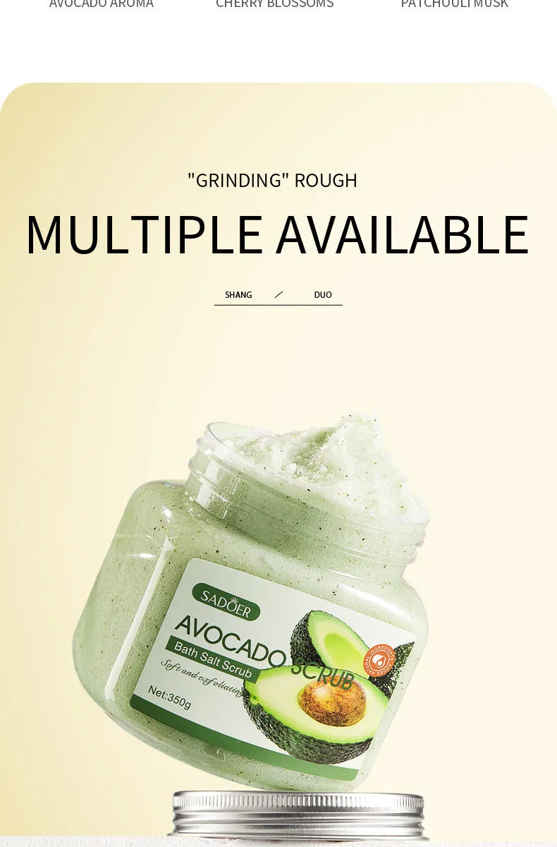 Body Scrub Face Collagen Body Wash SADOER Exfoliating Fruit Bath Salt Scrub Moisturizing Gentle Smooth Skin Refresh Cleaning Hot