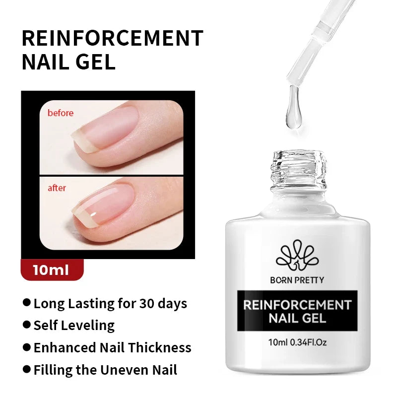 BORN PRETTY 10ml Clear Blooms Gel Polish UV LED Soak Off Nail Art Polish for Spreading Effect Marble Nail Polish Gel Painting