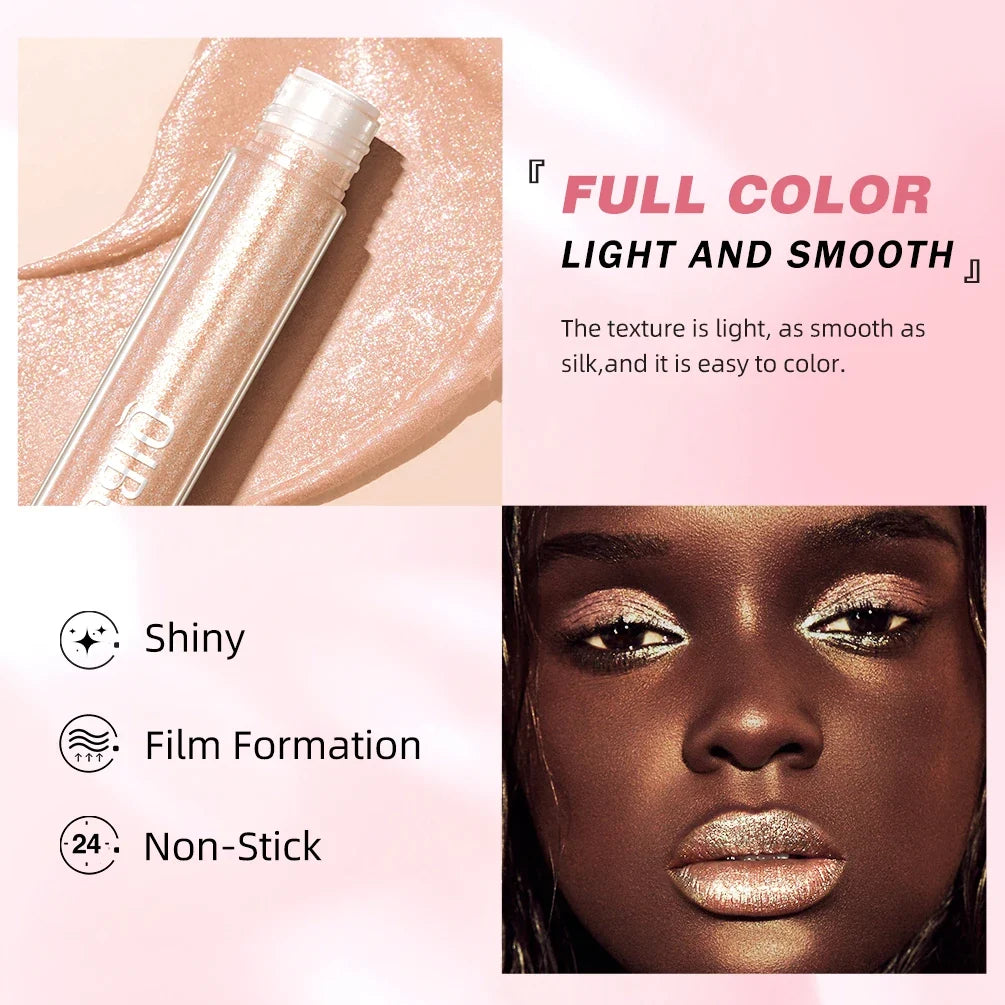 Diamond Glitter Liquid Lipstick Waterproof Long Lasting Pearl Shiny Lip Gloss Metal Charming Lip Glaze Tint Makeup For Women