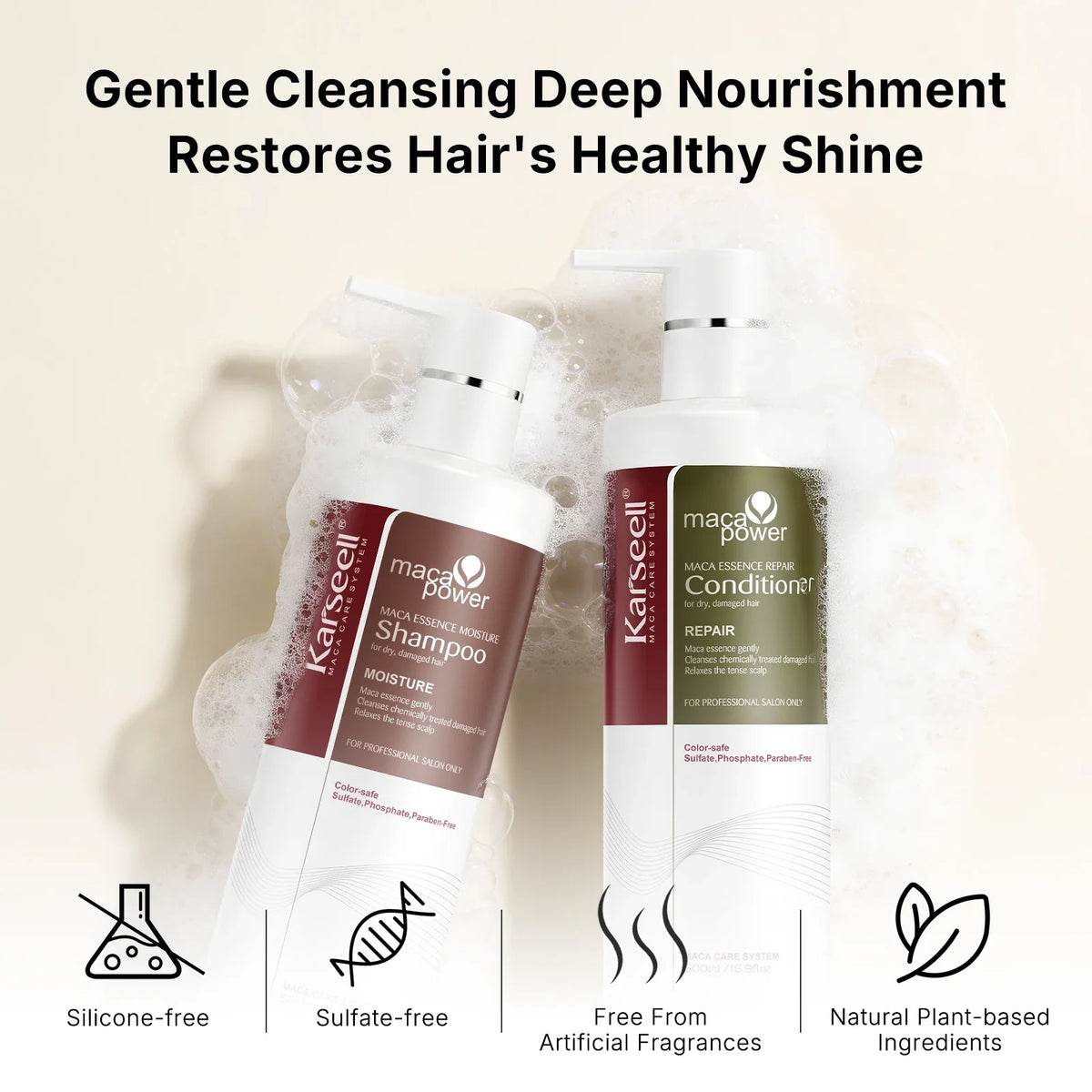 Karseell Collagen Hair Treatment Repair Conditioning, Shampoo and Conditioner for Dry Damaged Hair All Hair Types Hair Care Gift
