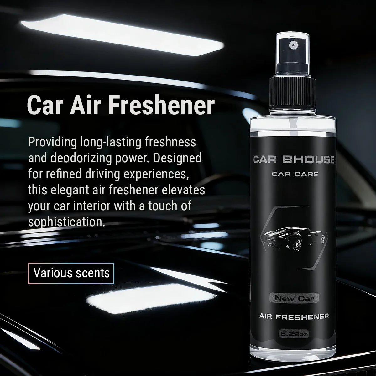 Car Air Freshener Spray Car Fragrance Flower Fruit Scent Fresh Perfume 8.29oz/245ml Large Capacity Car Interior Deodorant Spray