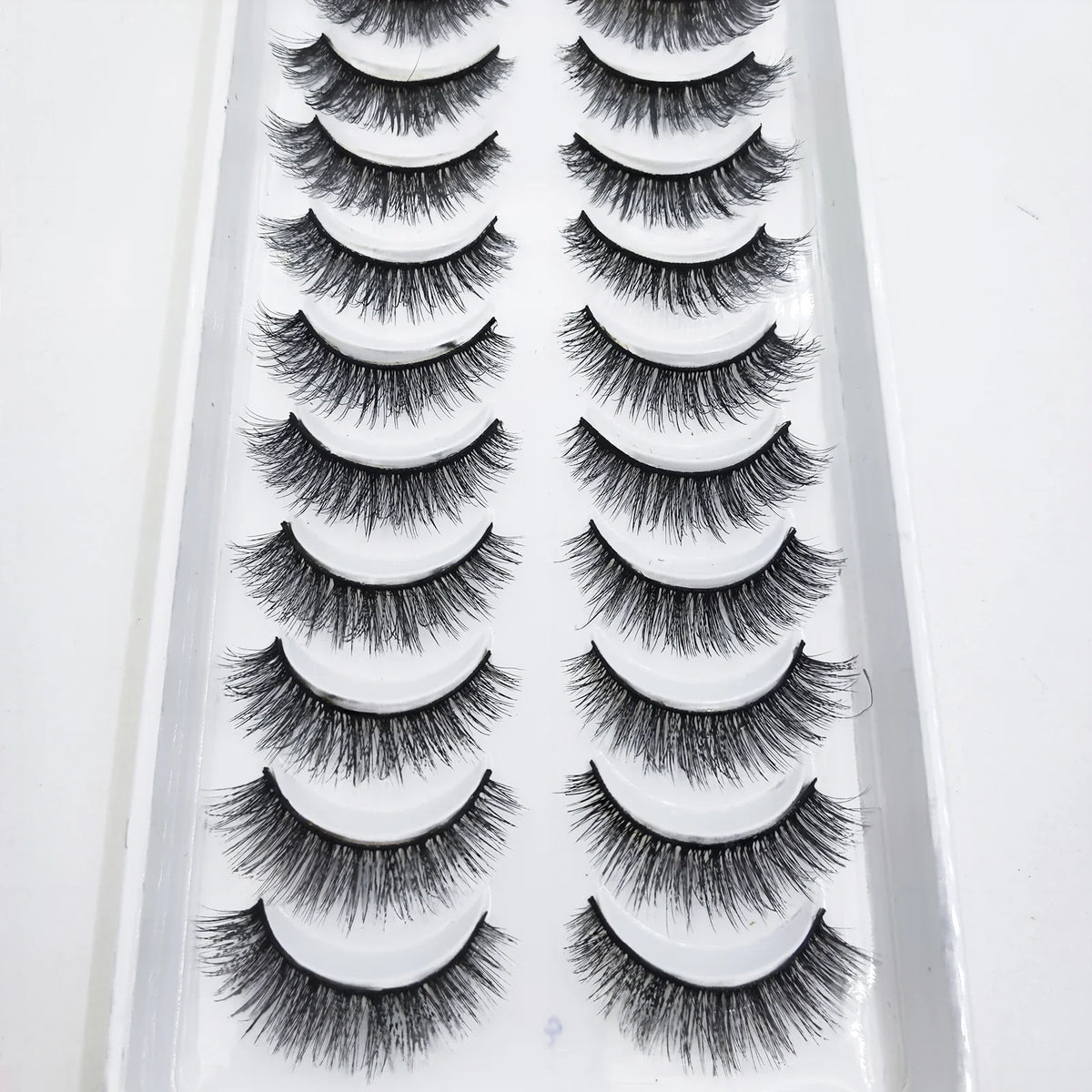 20 Style 10 Pairs Natural 3d Mink Lashes Soft False Eyelashes Cross Messy Dense Eye Lashes Extension Makeup Faux Cils Maquillaje