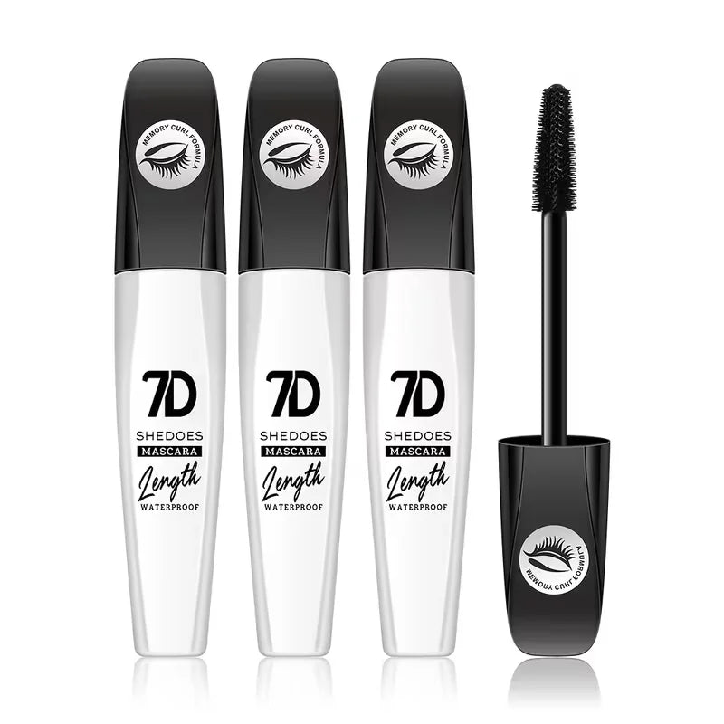 1/2/3PCS 7D Waterproof Mascara Long Lasting Smudge-proof Non-flaking Lengthen Volumizing Lifting Curling Mascara Eyelash Makeup