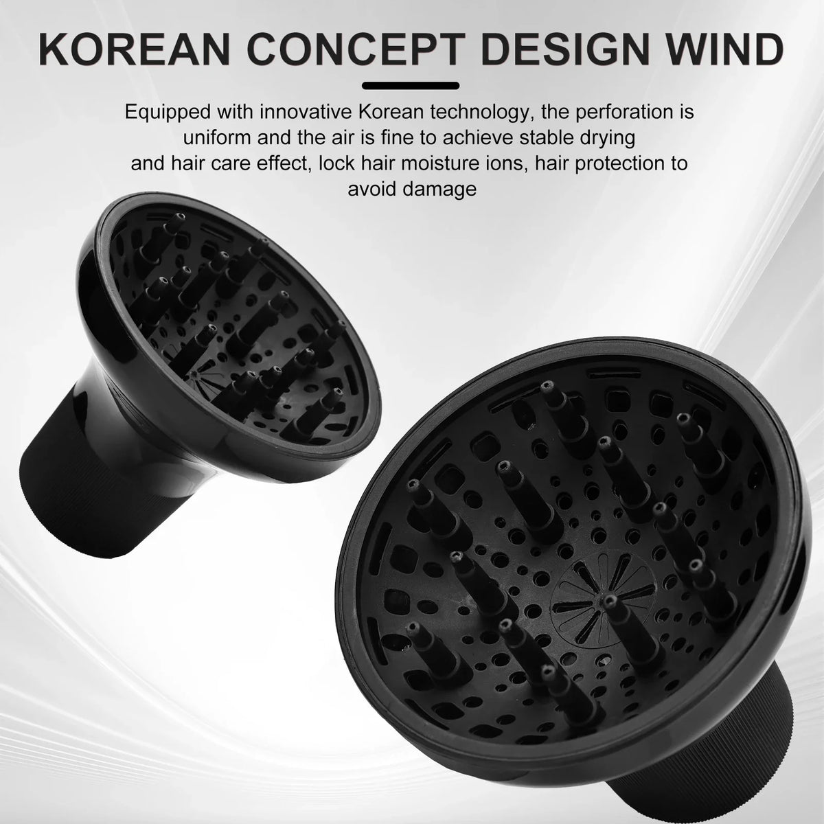 Barbershop Hairdryer Diffuser Cover Black Curling Hair Dryercover Barber Hair Diffuser Salon Home Curly Universal Styling Tools