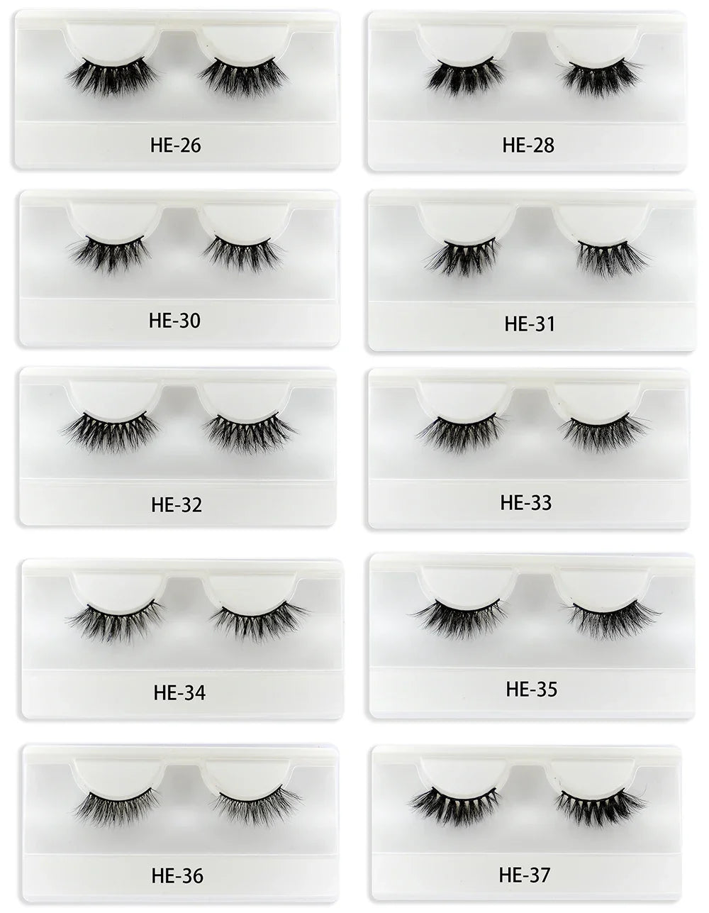 Dropshipping 7/10 Pairs Eyelashes Natural Long 3D Lashes Fluffy Volume  False Eyelashes Cruelty Free Wispy Lashes Makeup Cilios