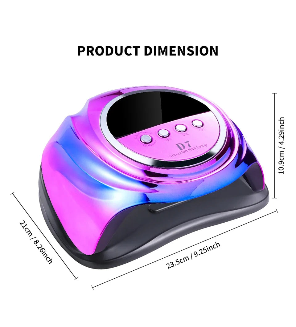 66 LED Professional Nail Drying Lamp with Auto Sensor Smart Drying Nail Gel Polish UV Lamp Removable Base Nail Salon Tool