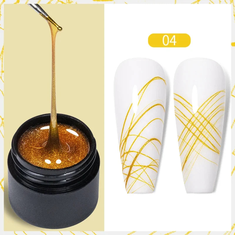 AWStorG 5ML Super Silver Metallic Gel Nail Polish Metal Effect Painting Gel Chromes Varnis Semi Permanent for Nail DIY
