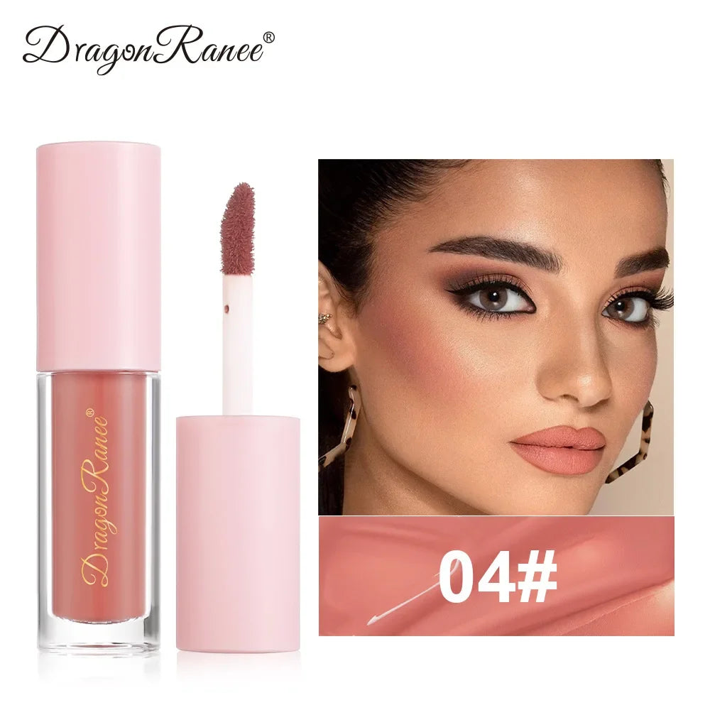 8 Colors Natural Lasting Mini Velvet Matte Liquid Blusher Peach Pink Tone Facial Contour Blush Makeup Women's Cosmetics