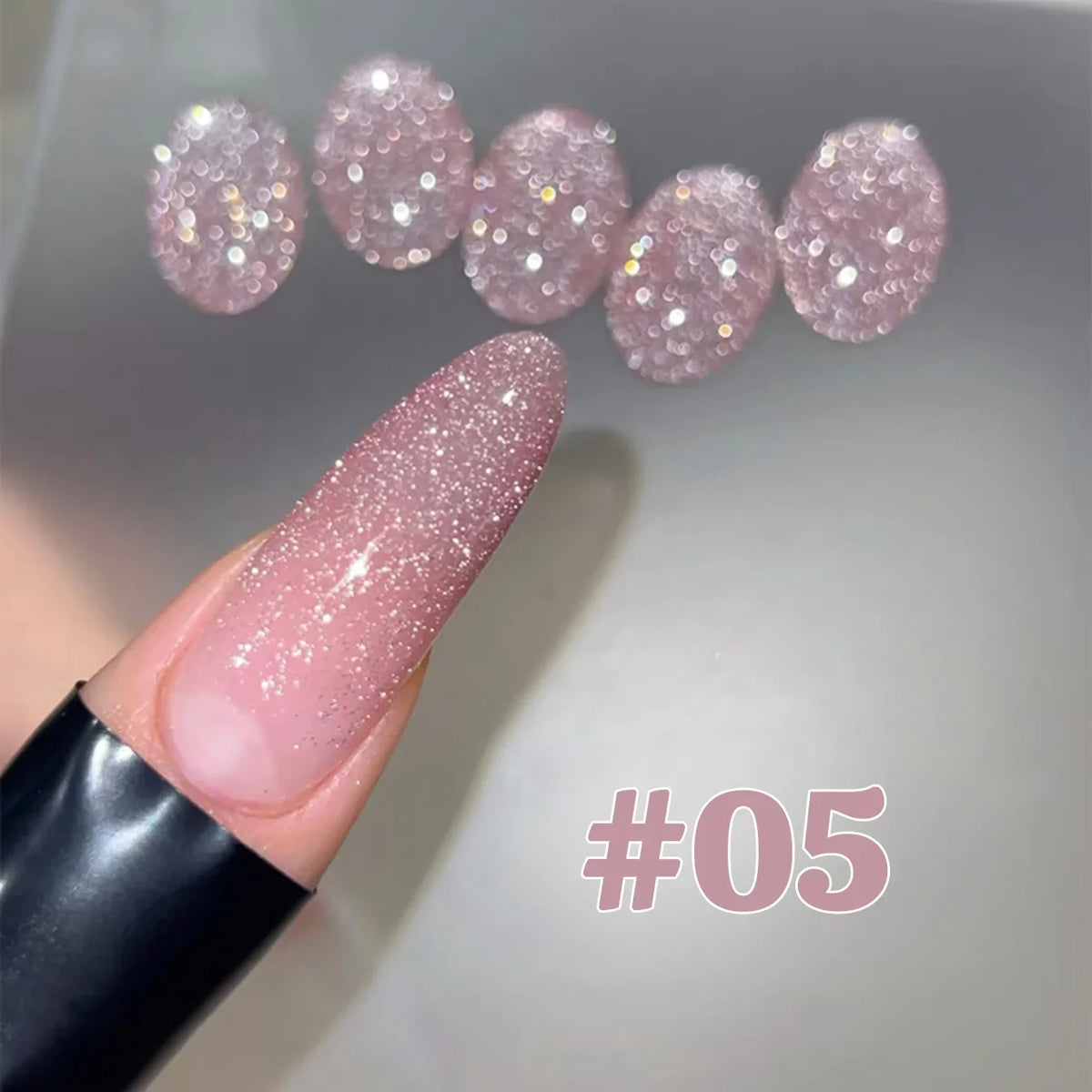 1-12pcs WS Summer Autumn Nails Flashing Reflective Disco Pink Blue White Broken Diamond Gel Nail Polish Nail Art Nail Supplies