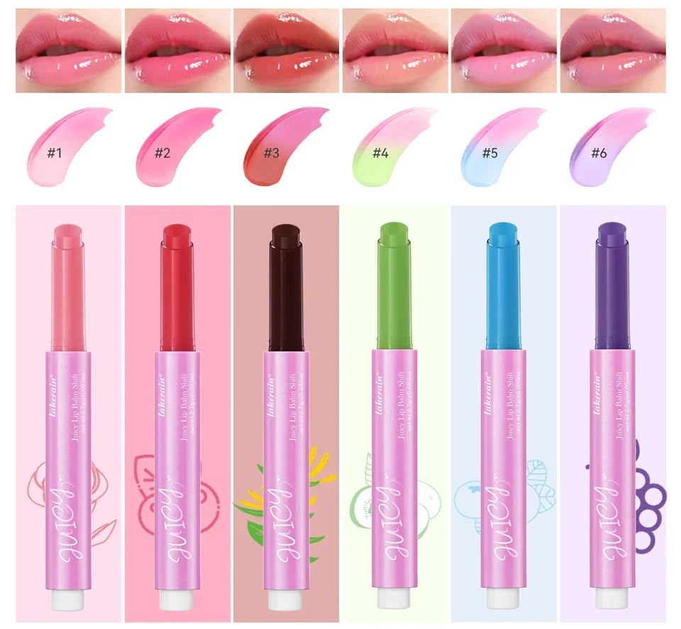Color Change Juicy Lip Balm Shift Ph Color Changing Lip Balm Long Lasting Moisturizing Lipstick all change to pink lips makeup