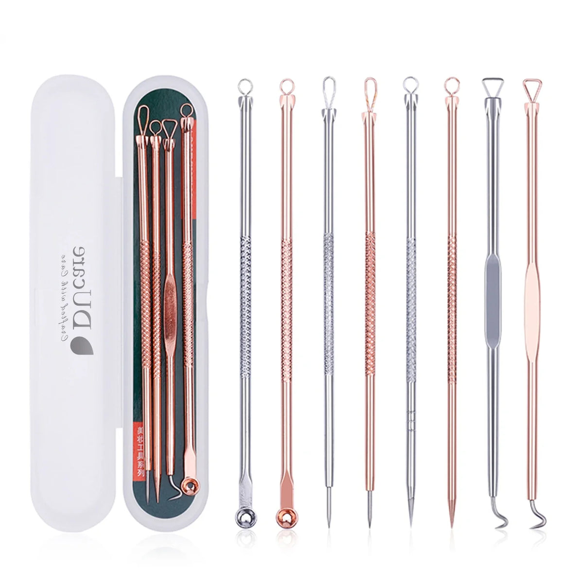 DUcare 4pcs Acne Blackhead Removal Needles Stainless steel Pimple Spot Extractor Acne Treatment Acne Needle Face Clean Care Tool