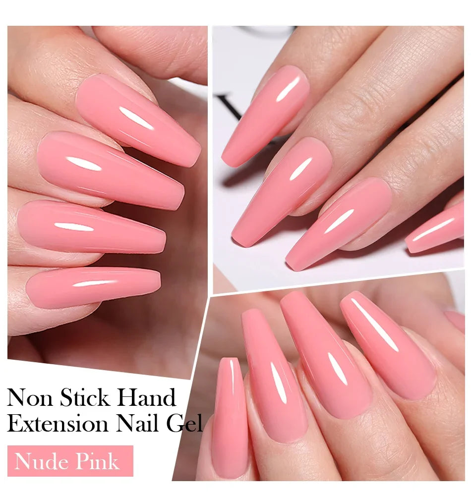 BORN PRETTY 225g Hard Gel For Nail Extension Milky White Nude Building Constructor Gel Self Leveling Reinforcement Nail Gels
