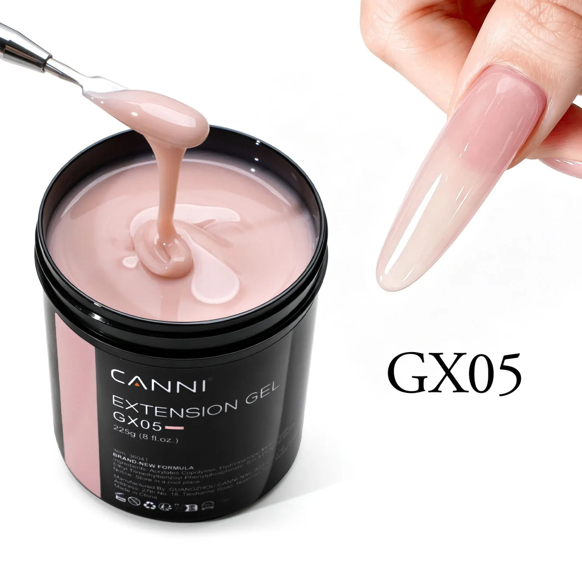 CANNI Brand 225g Extension French Acrylic Gel Soak Off LED Camouflage Color Hard Jelly Fast Dry Nail Building Extend Gum Gel