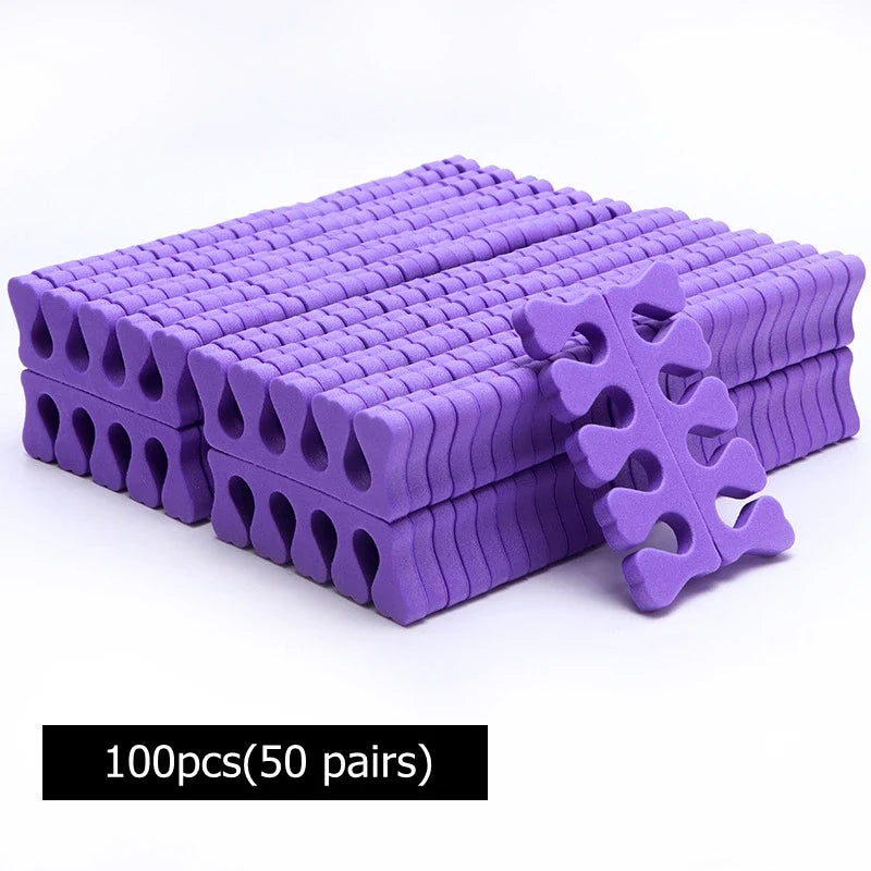 100/200/400pcs Nail Art Toes Separators Soft Sponge Fingers Foot Gel UV Polish Coating Painting Manicure Pedicure Tools Foam