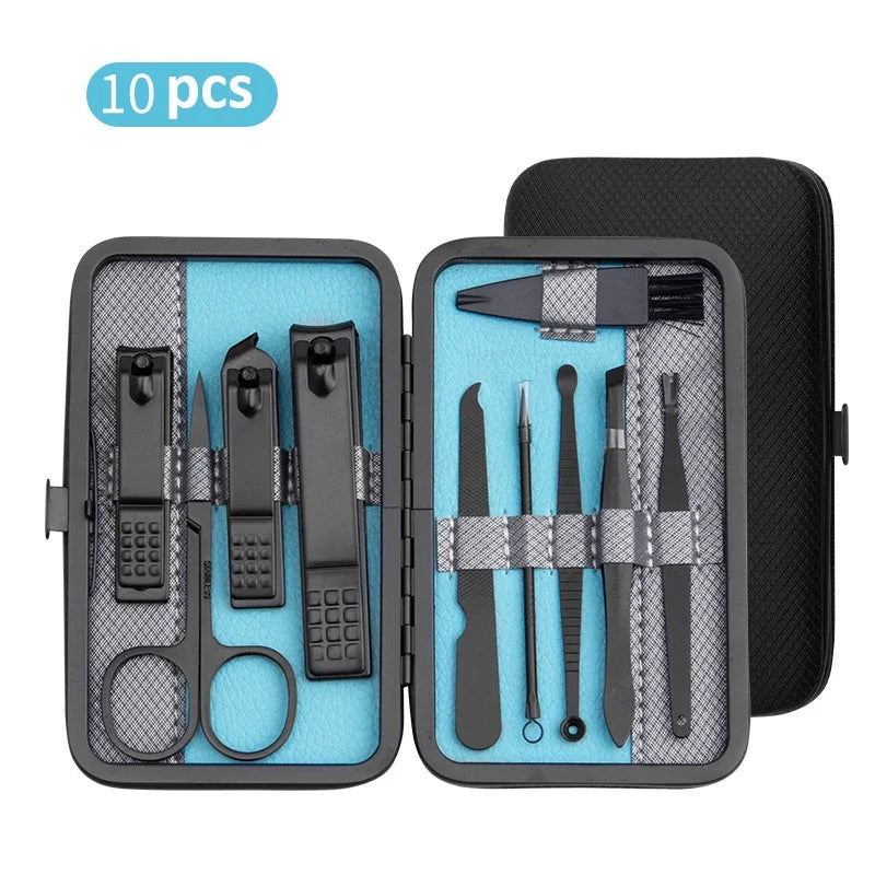 10/15/25Pcs Professional Manicure Set Stainless Steel Nail Clippers Set Idea Packing Manicure Kits Scissors Makeup
