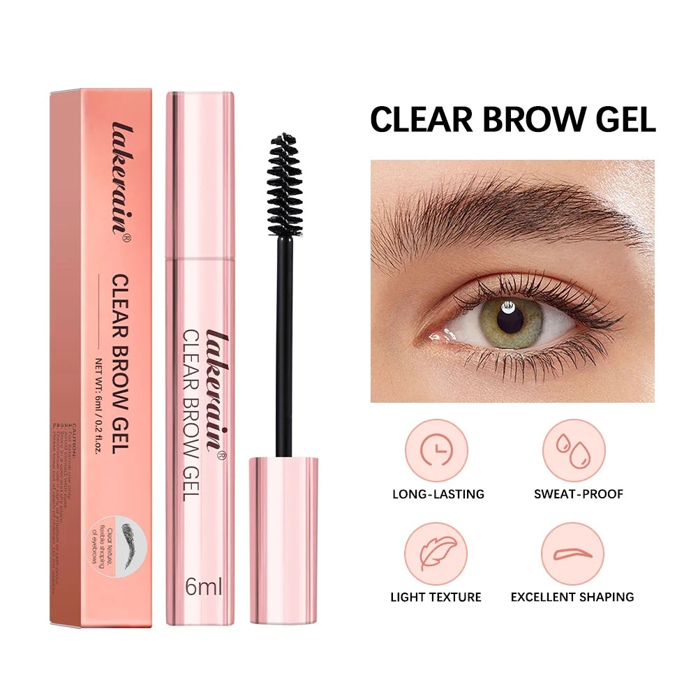 Clear Eyebrow Setting Gel Waterproof & Sweatproof Brow Coat Long-Lasting Non-Fading Transparent Brow Grooming Makeup