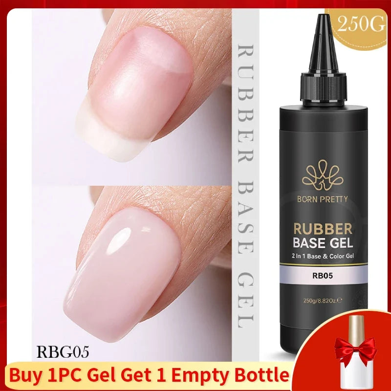 BORN PRETTY 225g Nail Extension Gel Jelly White Pink Clear Gel Nail Polish Quick Extending UV Nail Hard Gels Soak Off Gel Varnis