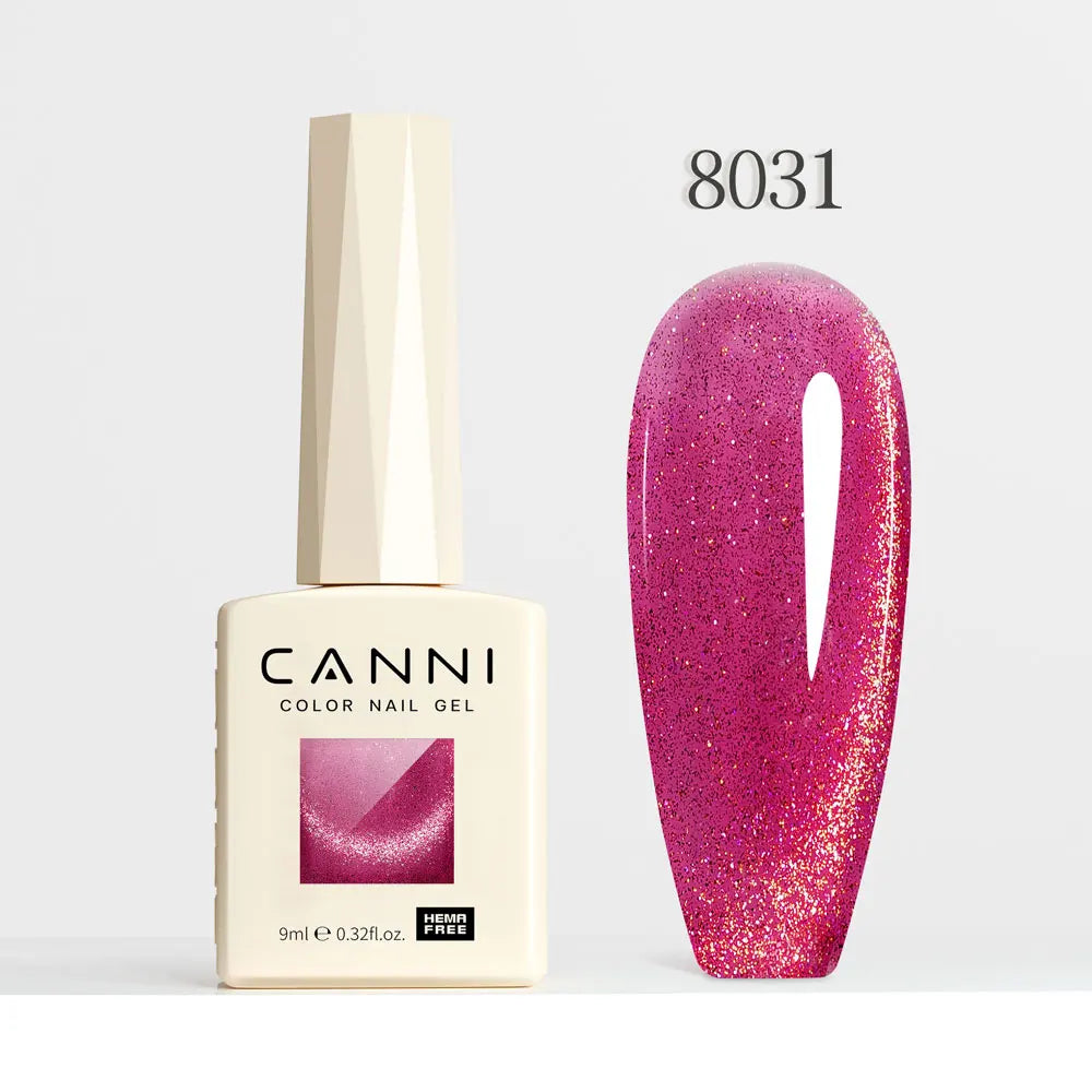 CANNI TPO/HEMA FREE Cat Eye Gel Nail Polish 9ml 48 Colors High Gloss UV-Removable Nail Art for Salon & DIY Manicure