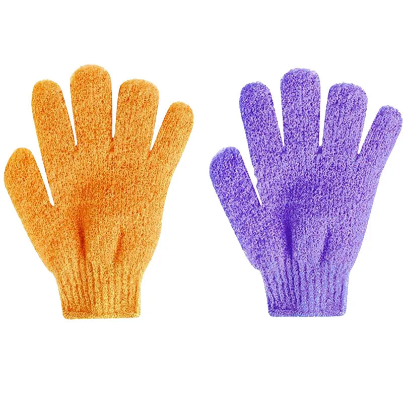 1/2Pcs Five Fingers Bath Gloves Peeling Exfoliating Household Shower Towel Scrub Body Wash Elastic Wipe Back Body Cleaning Tools