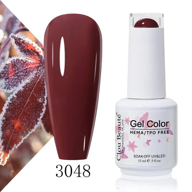 Clou Beaute Coffee Colors Nail Gel Polish HEMA/TPO FREE Soak off UV/LED 15ml Vernis Semi Permanent Nail Varnish 15ml Base Top