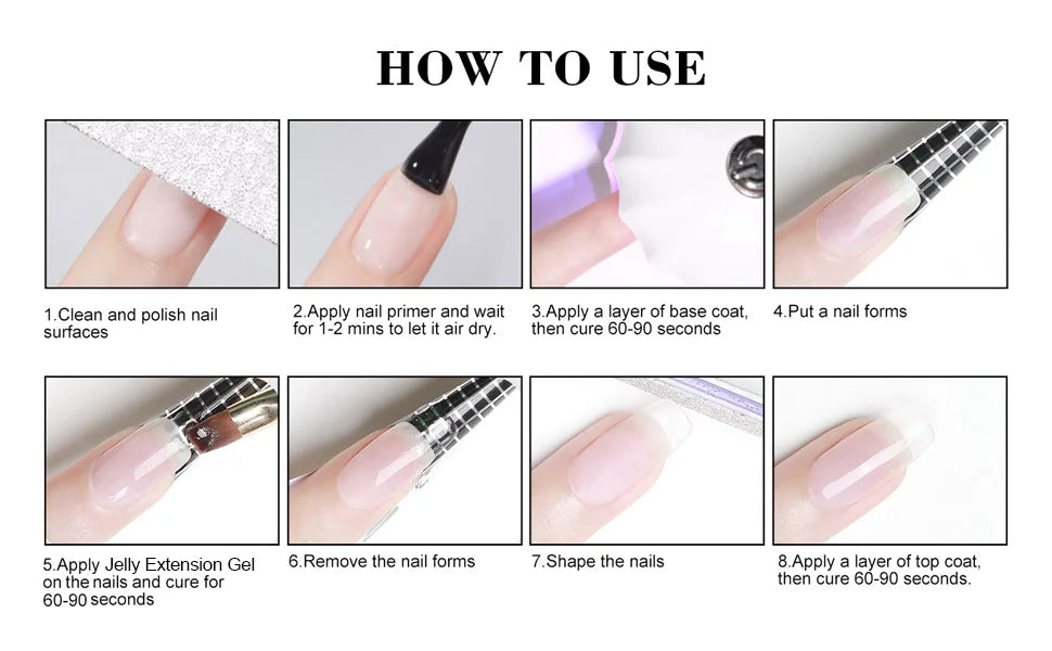50ml TPO Free Jelly Nail Extension Gel Nail Builder French Nail Gum Venalisa Clear Natural Color Soak Off UV Construction Gel