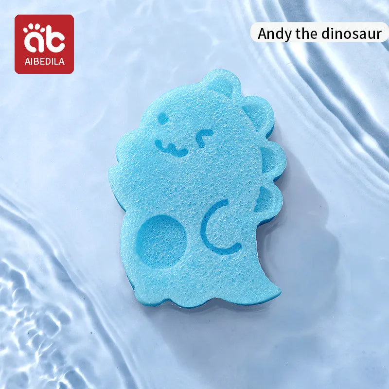 AIBEDILA Baby Duck Shape Bath Sponge Infant Shower Environmental friendly Cotton Scrub Body Bath Brushes Spa Sponge Cleaning