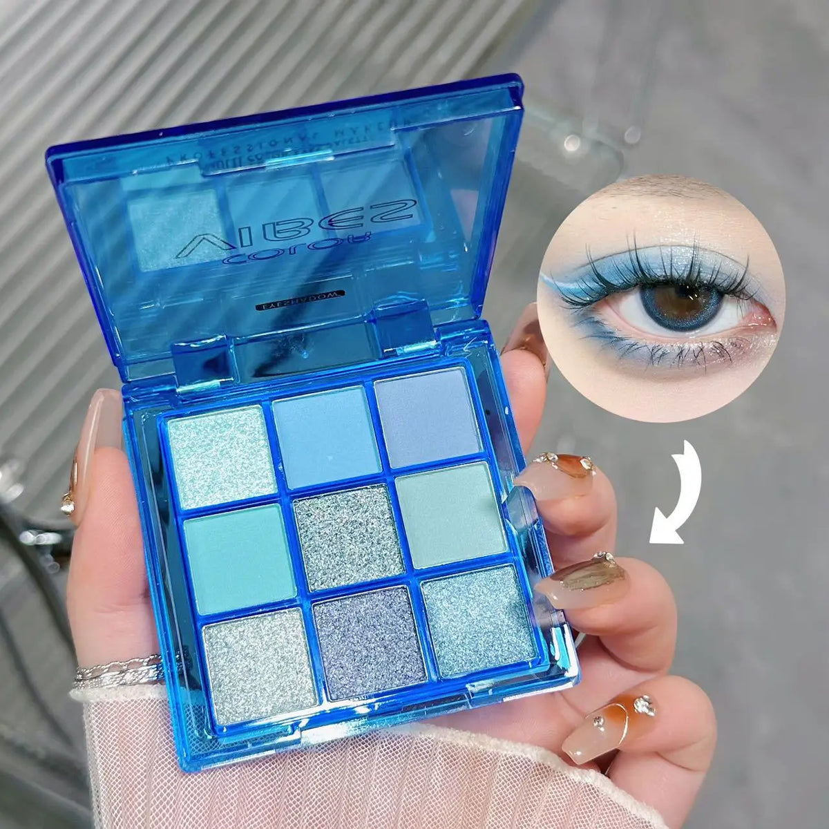 9-Grid Multi-color Eyeshadow Palette Glitter Pearlescent Matte Eye Shadow Shimmer Long Lasting Women Eye Makeup palette Cosmetic