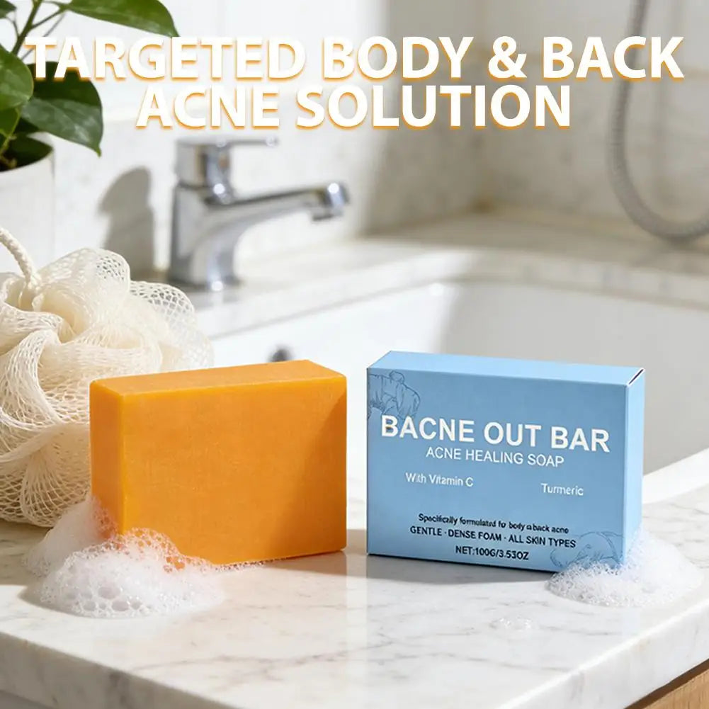 100g Turmeric Hand Made Soap Remove Pimples Anti Acne Whitening Skin Shower & Facial Soap Deep Cleaning For Body Face Skin Care